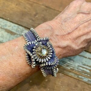 Upcycled Zipper Bracelet.